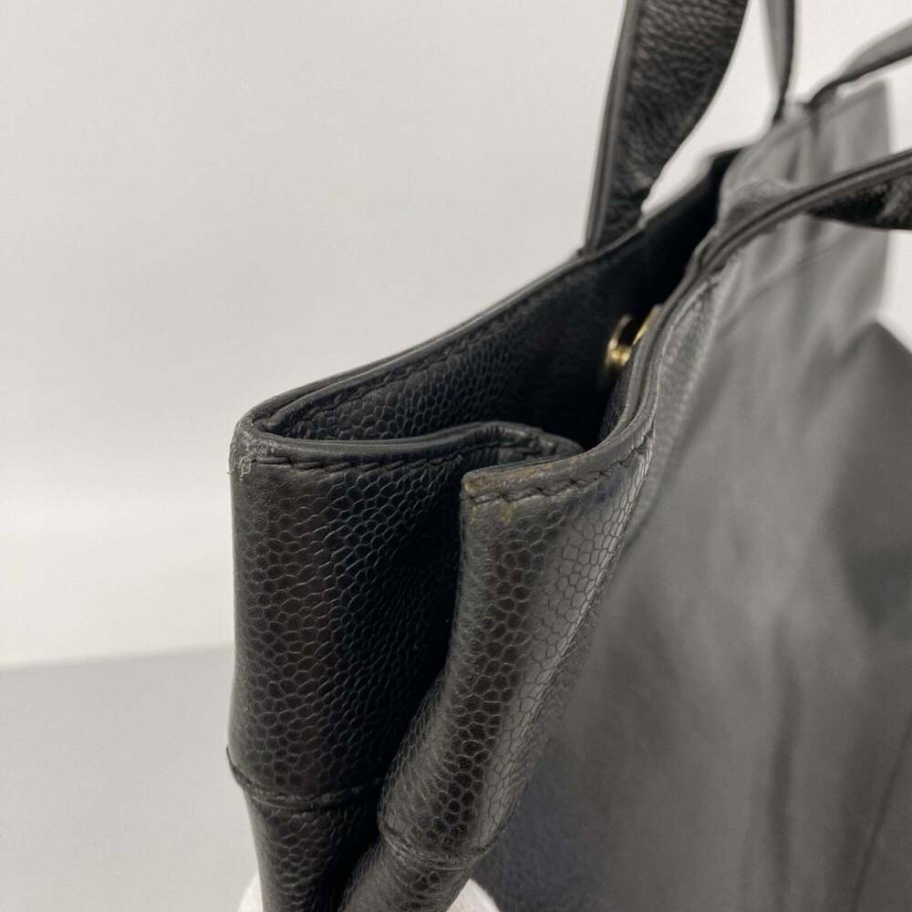 CHANEL Black Caviar Leather Tote Bag - Picture 7 of 10